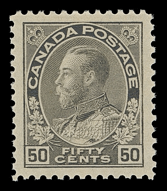 CANADA  120i,An extraordinary mint example of this tremendously difficult stamp, extremely well centered with well-balanced large margins, intact perforations and exceptional colour and impression, the unmistakable and scarcer shade with full pristine original gum. A spectacular stamp in all respects and worthy of the finest collection, XF NH GEM; 2014 Greene Foundation cert. & 2020 PSE cert. (Graded XF-Superb 95; this scarcer wet printing / shade is unpriced in any grade)