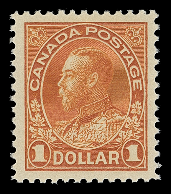 CANADA  122b,A beautifully centered mint example with the deeper shade and bold impression characteristic of early wet printings, displaying rich colour, intact perforations and with full original gum; scarce this nice, XF NH; 2020 PSE cert. (Graded XF-Superb 95; as of now the highest graded wet printing example) ex. "Lindemann" collection (1997)