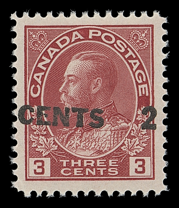 CANADA  139i,A choice mint single with brilliant colour, showing a major shift of the surcharge, XF NH