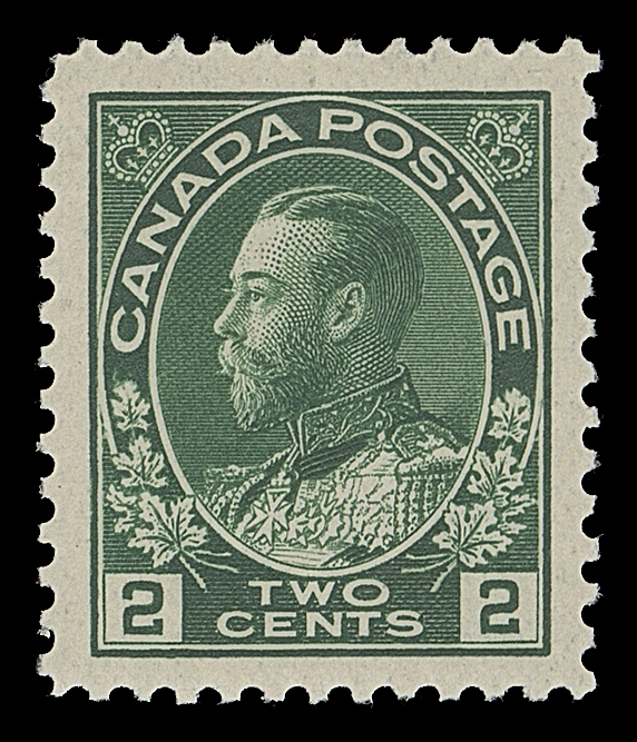 CANADA  107a,A superb mint example of the distinctive paper type, unusually large margins for a wet printing, rich colour and full unblemished original gum, XF NH GEM