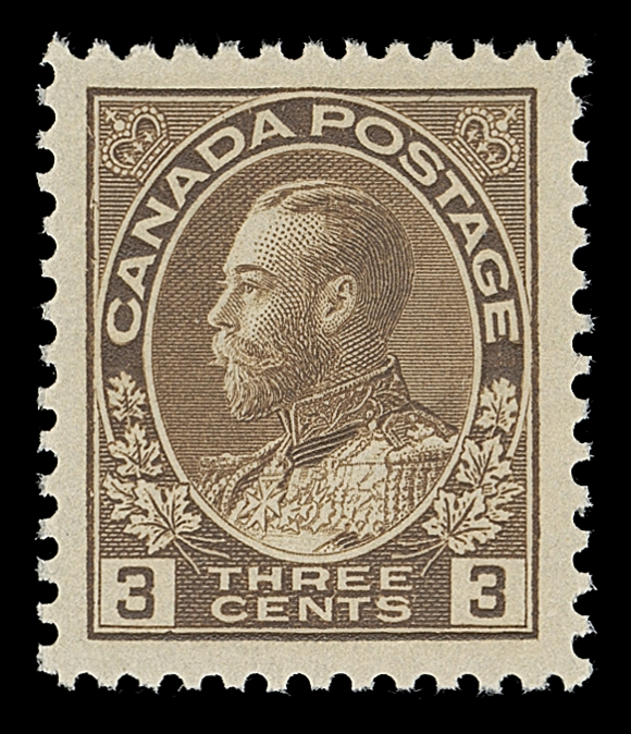 CANADA  108b shade,An extraordinary mint single, mathematically centered with oversized margins all around, full unblemished original gum; superb in all respects, XF NH GEM