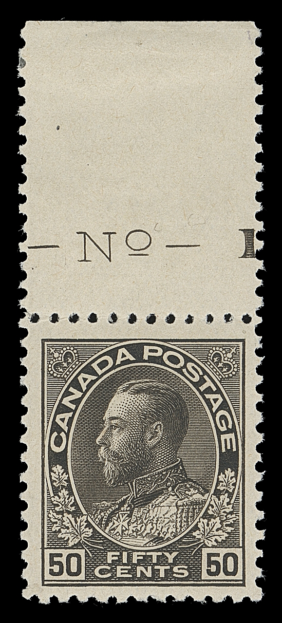 CANADA  120a,A well centered mint example of the elusive first printing, with plate number in top margin, faint trace of hinging, VF VLH