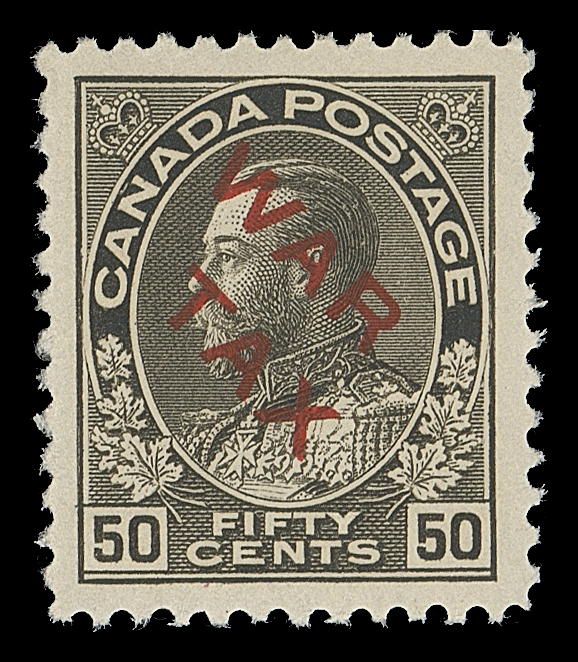 CANADA  MR2D,A superb margined mint single, beautifully centered with bright fresh colour and full original gum, an ideal stamp for a collector seeking top quality stamps without paying a large premium for NH status, XF VLH JUMBO