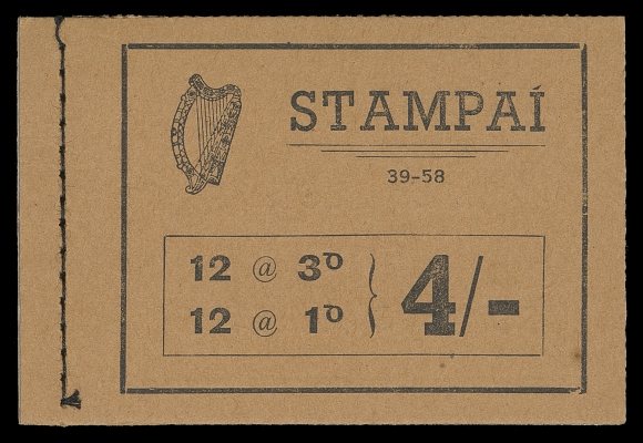 IRELAND  Lot of 21 complete booklets (18 different), includes 1948-1950 2sh6p "36-53", 1954 4sh "37-54" (2), 1956 4sh "38-56", 1958-1961 4sh all four editions, 1962-1963 3sh "44-63", 1964 3sh (2), 1969 6sh, etc. VF NH (SG cat. £1,274 to 1969 plus Hibernian cat. €136 for decimal booklets)