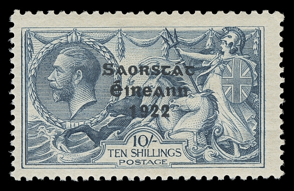 IRELAND Mounted or in clear mounts on clean Minkus album pages, the early definitive sets virtually complete (only lacking the 1922 Dec. Irish Free State Thom blue-black overprint 2sh6p & 5sh) but with extra 1935 2sh6p & 5sh Re-engraved. Better sets such as 1922 Dollard 2sh6p-10sh fresh mint, 1922 Thom 2sh6p-10sh set of 3 (2013 Brandon cert.) with toned gum, 2sh6p with minor corner crease, Irish Free State Somerset House 2sh6p-10sh narrow and wide mint sets of three, 1935 2sh6p-10sh mint set, 1937 St. Patrick
