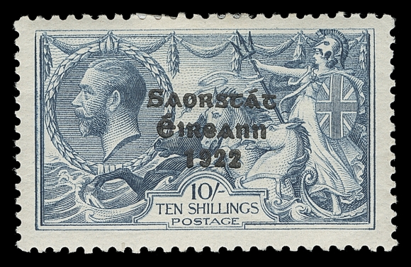 IRELAND Mounted or in clear mounts on clean Minkus album pages, the early definitive sets virtually complete (only lacking the 1922 Dec. Irish Free State Thom blue-black overprint 2sh6p & 5sh) but with extra 1935 2sh6p & 5sh Re-engraved. Better sets such as 1922 Dollard 2sh6p-10sh fresh mint, 1922 Thom 2sh6p-10sh set of 3 (2013 Brandon cert.) with toned gum, 2sh6p with minor corner crease, Irish Free State Somerset House 2sh6p-10sh narrow and wide mint sets of three, 1935 2sh6p-10sh mint set, 1937 St. Patrick