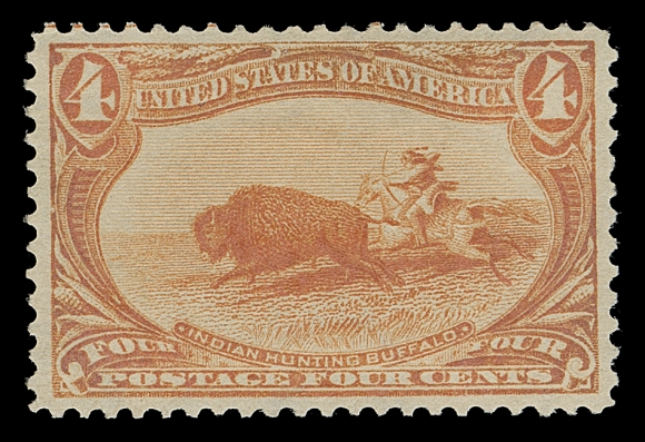 USA  287,A precisely centered mint single with rich colour, full original gum relatively lightly hinged, XF