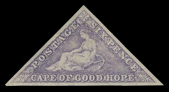 CAPE OF GOOD HOPE  14,A selected mint example with large even margins, printed in a lovely shade, large part original gum; Roumet guarantee backstamp, VF (SG 20 £425)