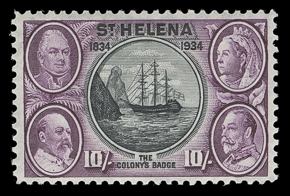 ST. HELENA  110,A choice, very well centered mint example of this high value, VF LH (SG 123 £300)