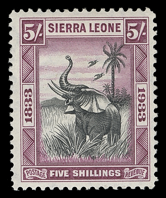 SIERRA LEONE  163-164,Two high value mint singles, very well centered, VF OG (SG 178-179 £460)