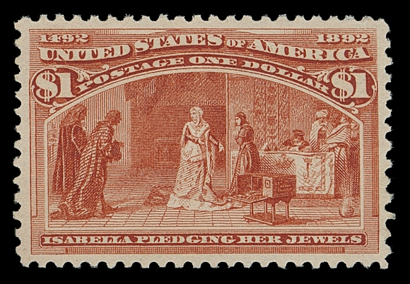 USA  241,Very well centered mint single, amazingly rich colour, full original gum with just a very faint hinge mark; choice XF LH; 2004 PF cert. & 2020 PSE cert. (Graded XF-Superb 95; SMQ $3,750)