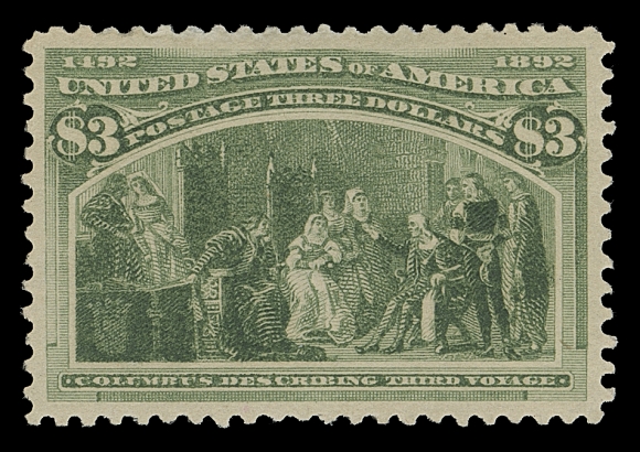 USA  243,An extremely well centered mint single with brilliant fresh colour and clear impression, XF hinged; 2000 APS cert. & 2020 PSE cert. (Graded XF-Superb 95 SMQ $4,800)
