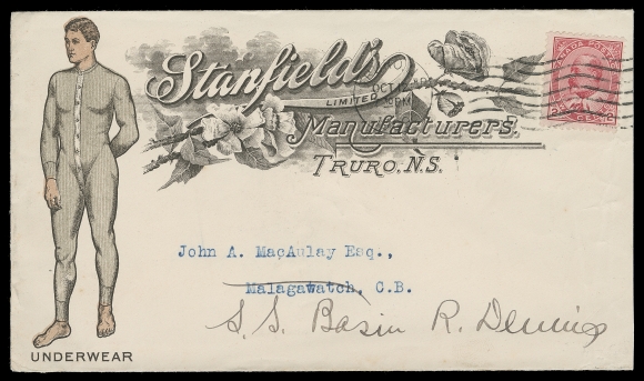 CANADA 1909 (October 12) Clean and fresh Stanfield