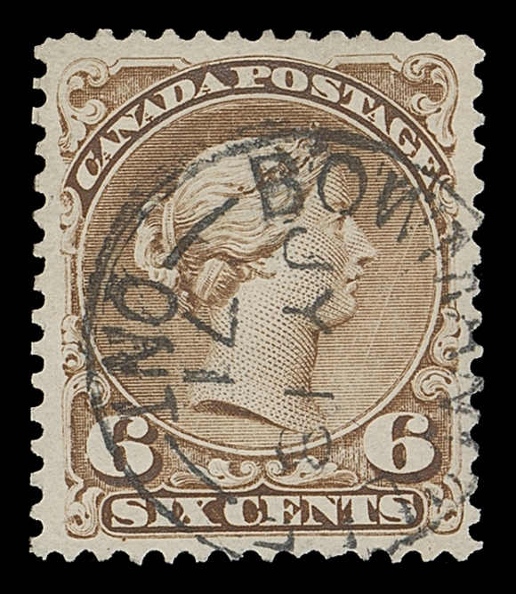 CANADA  27a,A superb used example, very well centered with large margins and Bowmanville, Ont. JY 18 71 CDS postmark;  XF