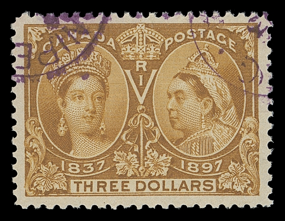 CANADA  63,A premium used example with balanced large margins, fabulous colour and face-free Winnipeg magenta CDS postmarks. A beautiful stamp, XF GEM; 2002 PF certificate for a block from which this stamp originates.