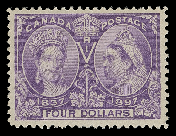 CANADA  64,A post office fresh, well centered mint single with true colour as fresh as the day it was printed over 120 years ago, full immaculate original gum, NEVER HINGED. Seldom encountered with these highly sought-after attributes, VF+ NH; 1995 PF and 2018 Greene Foundation certificates
