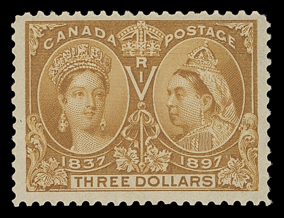 CANADA  63,A bright mint single, nicely centered with and possessing full original gum, NEVER HINGED, very scarce thus, VF NH; 1985 Greene Foundation cert.