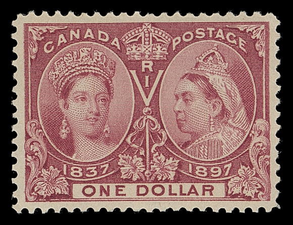 CANADA  61,A nicely centered mint single with brilliant colour and full pristine original gum, VF NH; 1995 Greene Foundation cert.