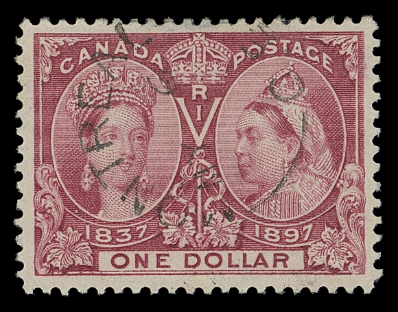 CANADA  61,A well centered used example with bright colour and ideal  Montreal split ring postmark, VF; 2016 Greene Foundation cert.