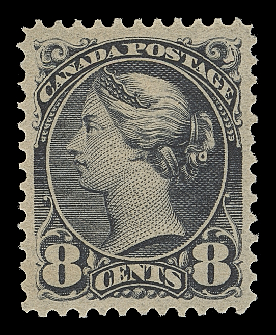 CANADA  44,An unusually well centered mint example of this difficult stamp, in the distinctive dark rich shade associated with the last printing, full immaculate original gum; a choice mint stamp, XF NH; 2014 Greene Foundation cert.