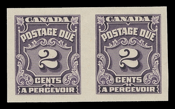 CANADA  J15a-J20a,A superior mint set of imperforate pairs, large margined with pristine original gum; seldom encountered this nice, XF NH