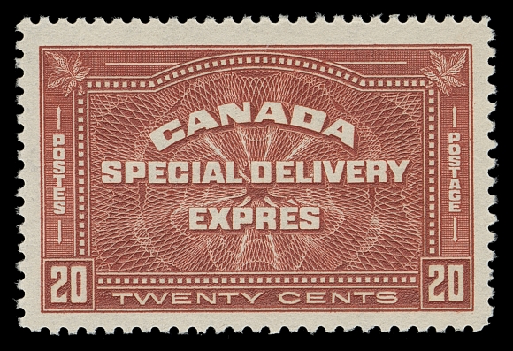CANADA  E4,An impressive mint single, very well centered with superb large margins, post office fresh, XF NH GEM