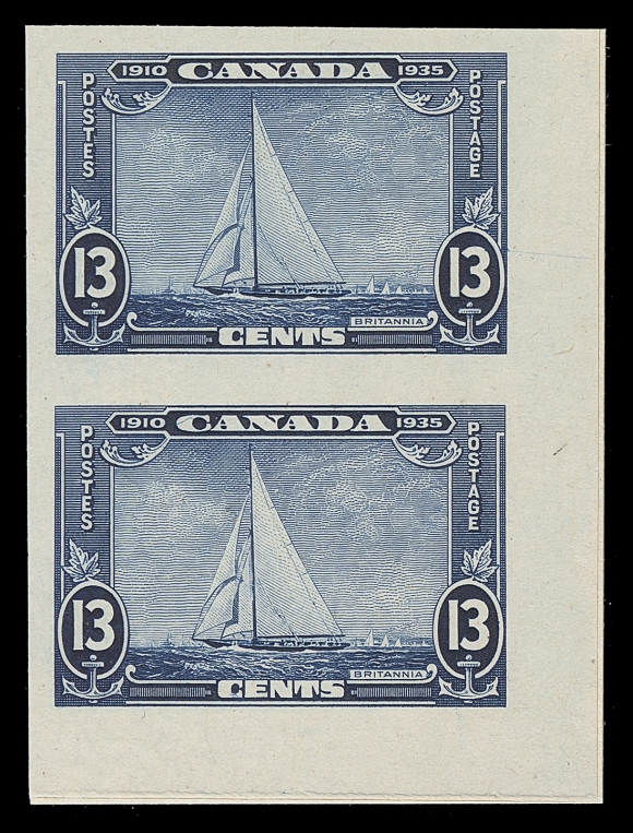 CANADA  211-216,The set of six plate proof pairs in issued colour on card mounted india paper, each with sheet margin one or two sides, VF and choice