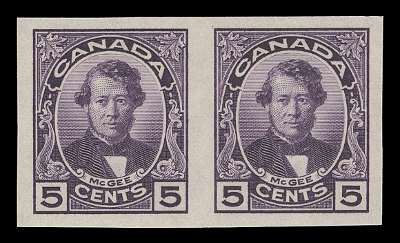 CANADA  146a-148a,Set of three mint imperforate pairs, fresh, VF NH