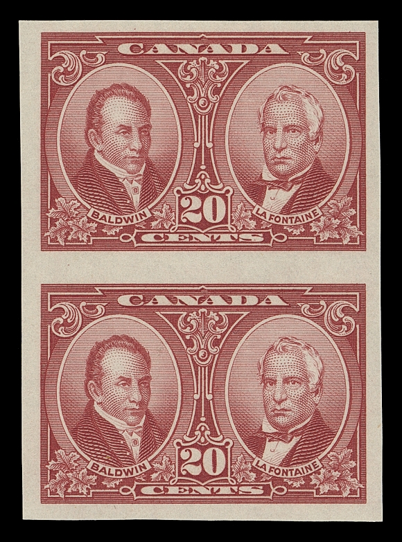 CANADA  146a-148a,Set of three mint imperforate pairs, fresh, VF NH