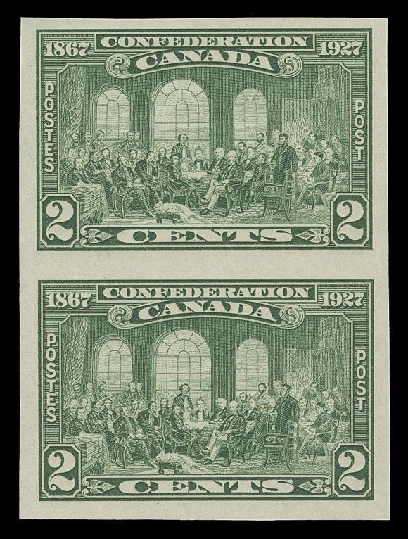 CANADA  141a-145a,The set of five mint imperforate pairs, all in vertical format and seldom seen as such, VF NH