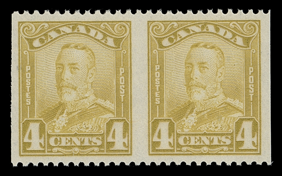 CANADA  149d-154b,Set of six low values in brilliant pairs imperforate vertically, VF NH