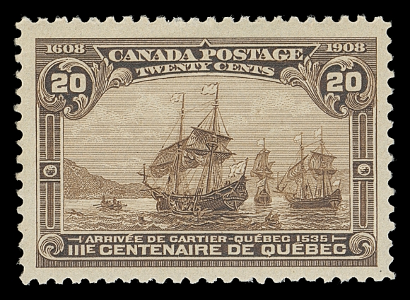 CANADA  103,A well centered mint example with large margins, bright and fresh with full original gum, VF NH; 2014 Greene Foundation cert.