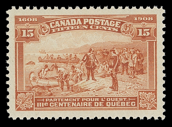 CANADA 102,An extraordinary large margined mint single with exceptional centering, remarkably fresh with full immaculate original gum, never hinged. Virtually impossible to improve upon, XF NH GEM