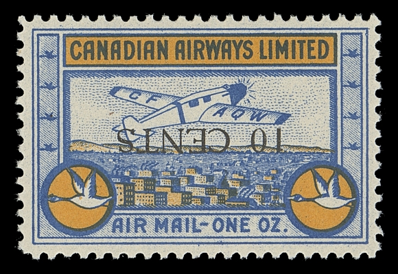CANADA  CL52a,A well centered mint single with INVERTED SURCHARGE error, negligible fingerprint on gum, VF NH