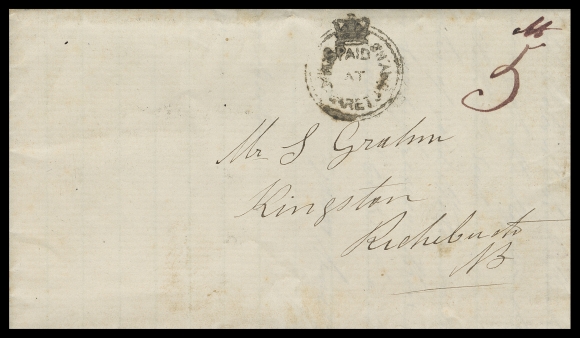 NOVA SCOTIA STAMPLESS COVERS  1860 (July 17) Folded entire letter with Lunenburg Bay 16 July 60 dateline, in a remarkable state of preservation and mailed from  St. Margaret