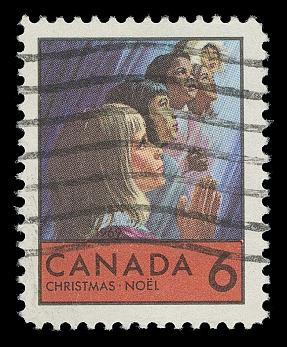 CANADA  503a,A very scarce used single with the black omitted error, minute corner crease at lower left (not mentioned in accompanying certificate and of no importance), much harder to find than mint examples, VF; 2008 APS cert.