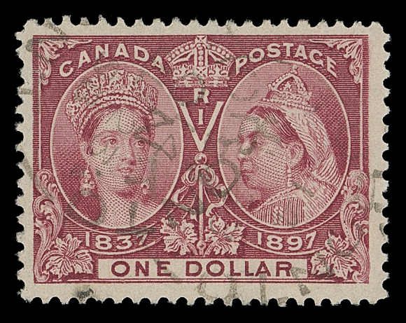 CANADA  61,A choice used single, nicely centered and large margined, rich colour, Toronto JU 23 98 split ring postmarks, VF; 2007 Greene Foundation cert.