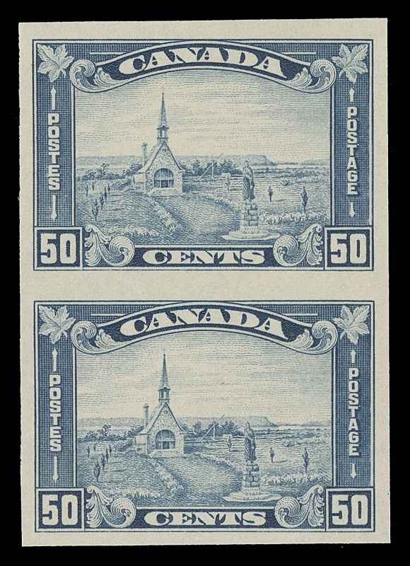 CANADA  176a,A selected mint imperforate pair in pristine fresh condition, full immaculate original gum, XF NH