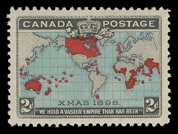 CANADA 86b,A superb mint single with deep blue oceans, precise centering within four unusually large margins, radiant colours, XF NH GEM