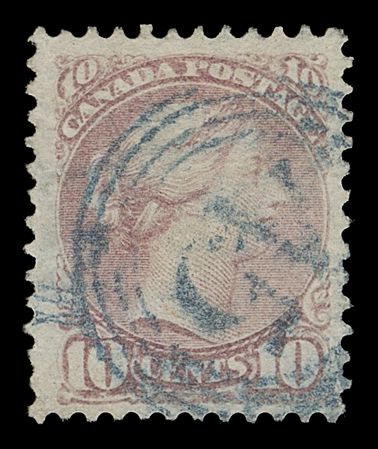 CANADA  40,A nicely centered single showing a quite clear, centrally struck four-ring 