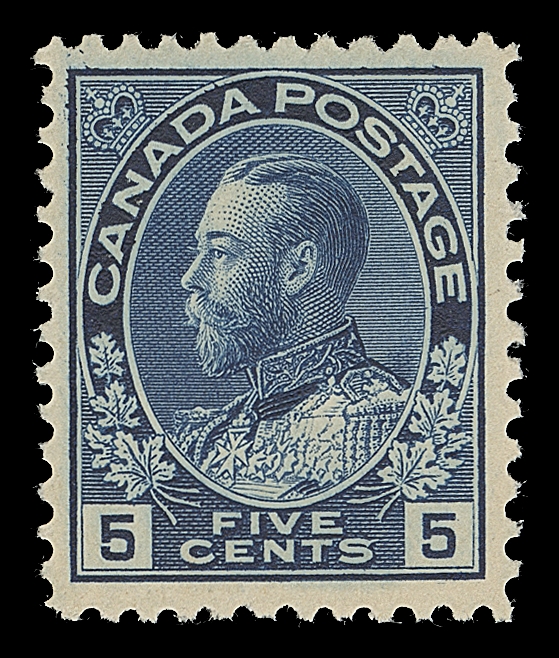 CANADA  111iii,A mint single showing a strong (and elusive as such) retouched vertical line in upper right spandrel, rich colour, F-VF NH