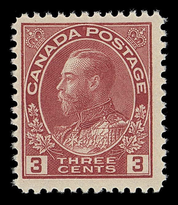 CANADA  109d variety,A mint single showing a strong Re-entry with prominent doubling throughout lower half of the designs, most unusual, F-VF NH