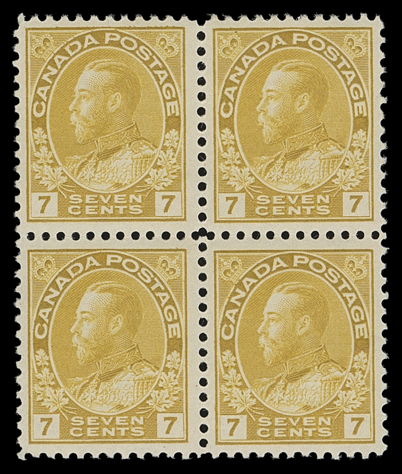 CANADA 113a,A well centered mint block in a distinctive shade with full original gum, VF NH
