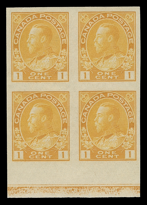 CANADA  136,A fresh mint block of four with normal strength Type B lathework, in VF NH condition and scarce thus.