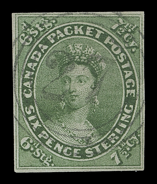 CANADA 9,An appealing sound used example with clear even margins all around, bright colour and struck by a beautifully clear, socked-on-nose four-ring
