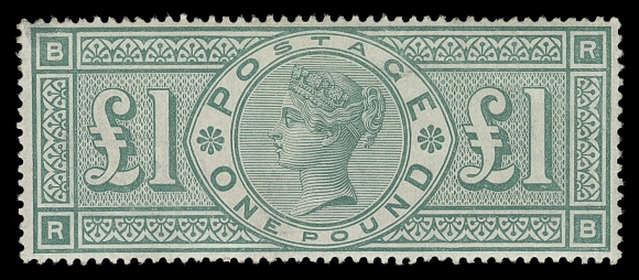 GREAT BRITAIN  124,A well centered mint single with intact perforations, brilliant fresh colour, tiny translucent gum spot at top left and light vertical gum crease, VF OG (Scott cat. $4,000; SG 212 £3,500)