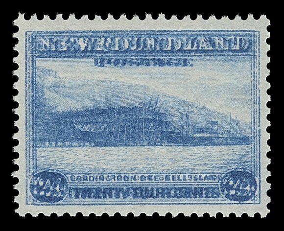 NEWFOUNDLAND  210b,A striking mint example showing the dramatic double impression error, very well centered, full original gum with only the faintest trace of a hinge (appears NH at first glance). A beautiful example of this keenly sought-after rarity, XF VLH; 1987 David Brandon cert.