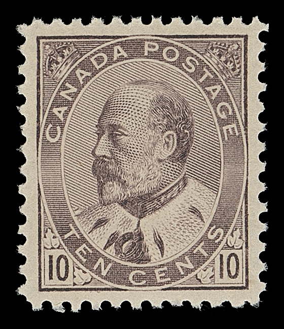 CANADA  93,A very well centered mint single, deep rich colour on fresh paper; a lovely stamp in the distinctive brown lilac shade, VF NH