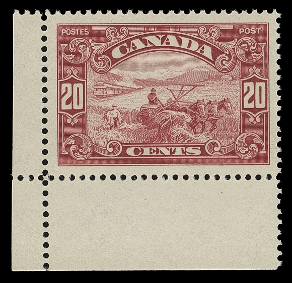 CANADA  157,A premium mint single with lower left corner margin, precise centering and noticeably large margins, visually striking, XF NH GEM