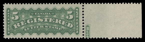 CANADA  F2i,A post office fresh, well centered mint example showing small portion of BABN imprint in right sheet margin, full original gum, VF NH